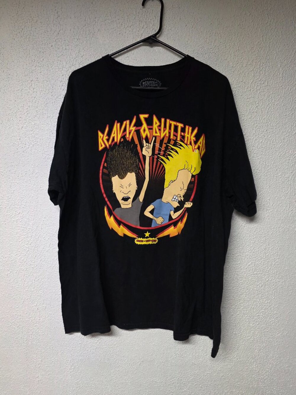 Mens Graphic T-Shirt Beavis and Butt-Head 100% Cotton Size 2XL
